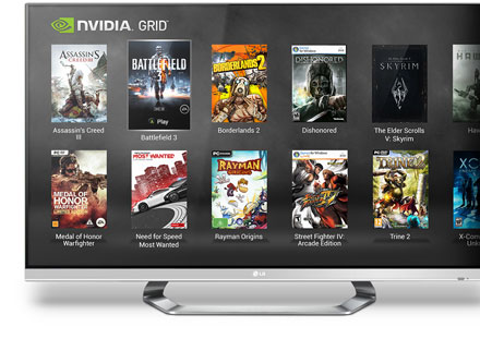 NVIDIA GRID のゲーミングサービスの例 NVIDIA GRID のゲーミングサービスの例