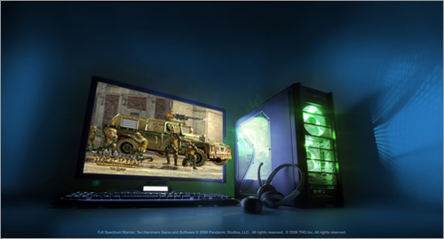 NVIDIA SLI graphics technology combined with the new Intel Core 2 Duo processor.